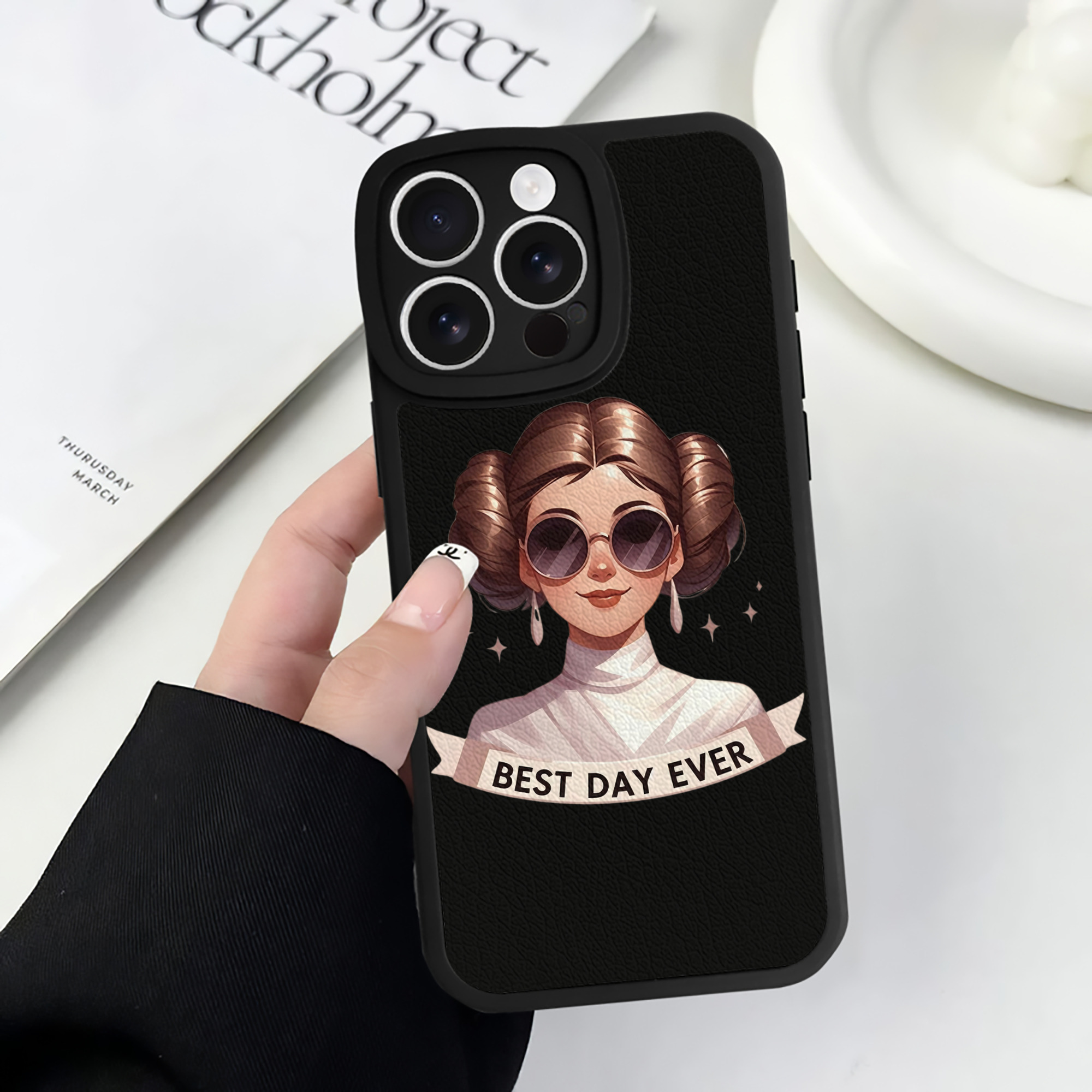 （画像用） スター・ウォーズ Star Wars 【iPhone 16シリーズ対応】シリコンスマホケース（レザー調） 材質：シリコン